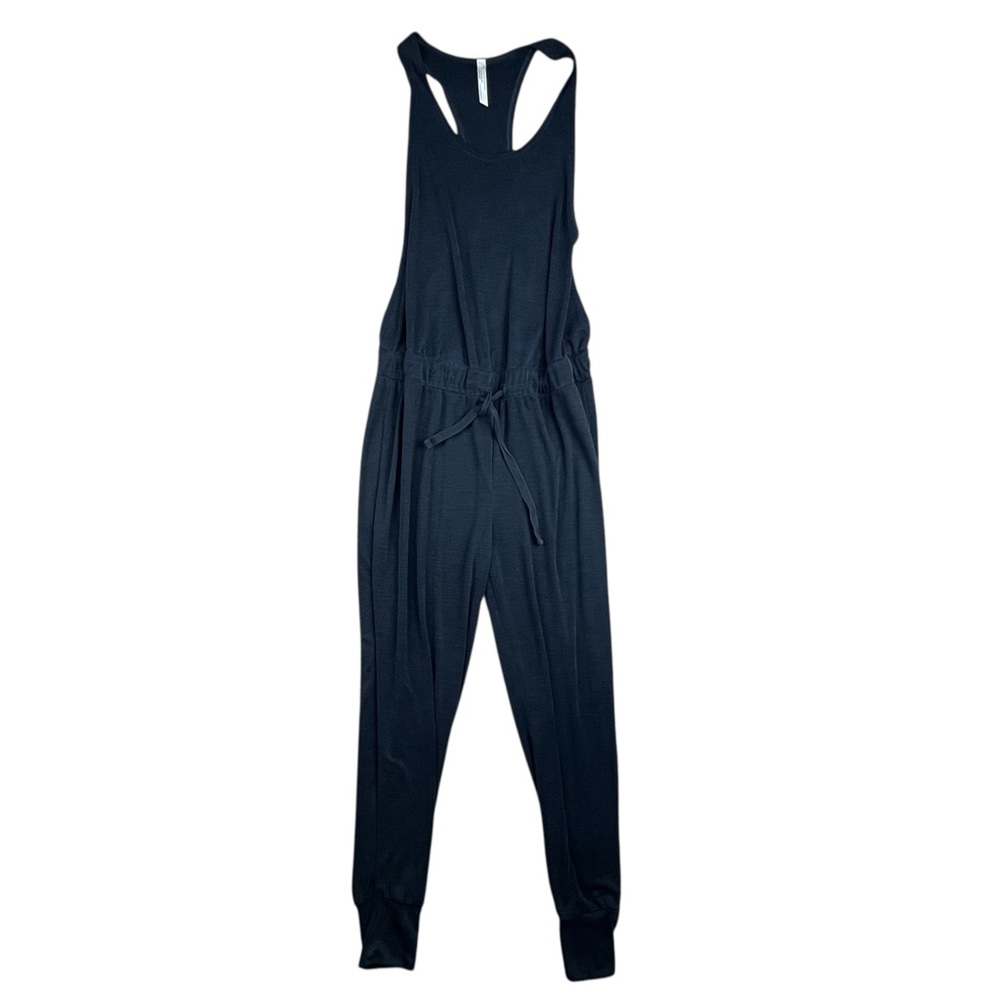 Free People FP Movement‎ Jumpsuit Size XS Ribbed Gray Jogger Drawstring Waist